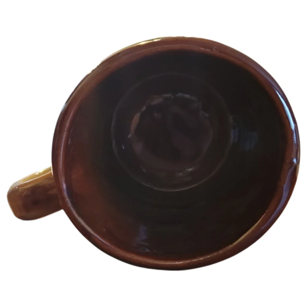 1 Vtg 70's Dip Glazed Interpur Earth Tones Tricolor Coffee Tea Cup Mug Taiwan